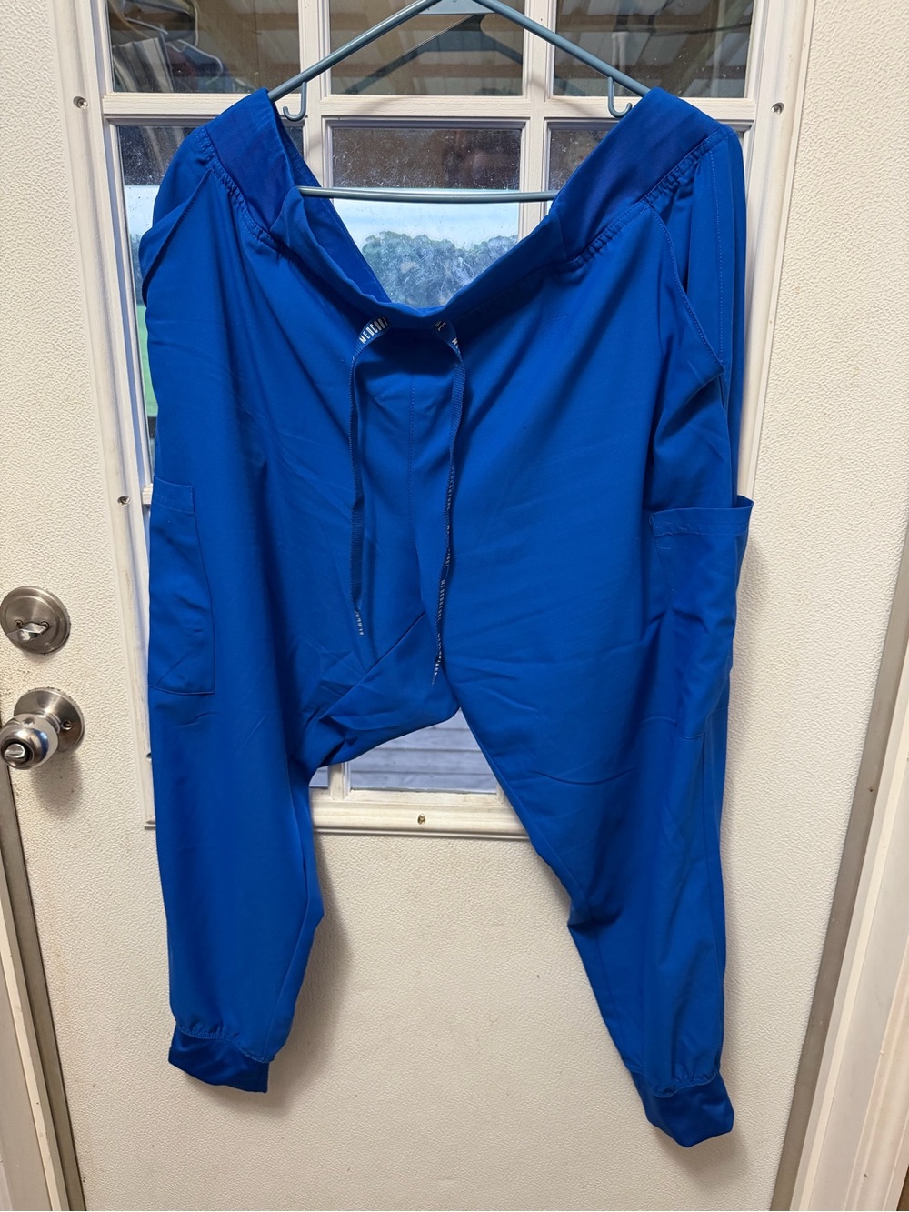 Med Couture Royal Blue Drawstring Track Jogger Pants